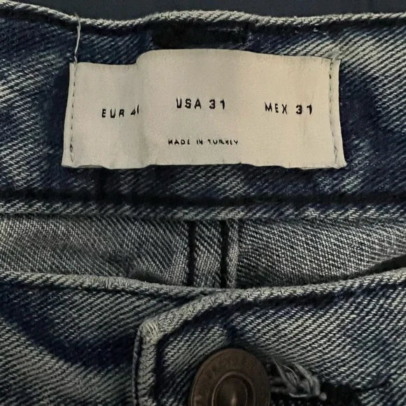 Zara Blue Slim Distressed Jeans with Vintage Appeal - Picture 2 of 2